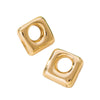 Wholesale Women's Geometric Hollow Circle Square Alloy Electroplated Earrings