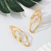Wholesale Women's Geometric Hollow Electroplated Alloy Fashion Earrings