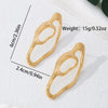 Wholesale Women's Geometric Hollow Electroplated Alloy Fashion Earrings