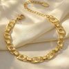 Wholesale Women's Geometric Hollow Flowershaped Stainless Steel Electroplated Bracelet
