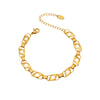 Wholesale Women's Geometric Hollow Flowershaped Stainless Steel Electroplated Bracelet