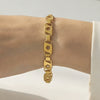 Wholesale Women's Geometric Hollow Flowershaped Stainless Steel Electroplated Bracelet