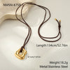 Wholesale Women's Geometric Hollow Stainless Steel Electroplated Pendant Necklace