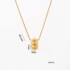 Wholesale Women's Geometric Hollowout Zircon Copper Necklace With Real Gold Plating