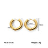 Wholesale Women's Geometric Hoop Stainless Steel Electroplated Earrings