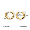 Wholesale Women's Geometric Hoop Stainless Steel Electroplated Earrings
