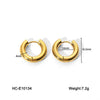 Wholesale Women's Geometric Hoop Stainless Steel Electroplated Earrings