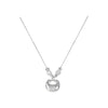 Wholesale Women's Geometric Ingot Opal Pendant Clavicle Chain Necklace Copper Alloy Electroplated