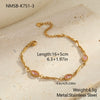 Wholesale Women's Geometric Inlaid Color Zircon 18K Stainless Steel Electroplated Bracelet Light Luxury Highend Jewelry