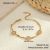 Wholesale Women's Geometric Inlaid Color Zircon 18K Stainless Steel Electroplated Bracelet Light Luxury Highend Jewelry