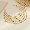 Wholesale Women's Geometric Inlaid Color Zircon 18K Stainless Steel Electroplated Bracelet Light Luxury Highend Jewelry
