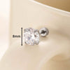 Wholesale Women's Geometric Inlaid Zircon Round Titanium Steel Ear Nails