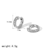 Wholesale Women's Geometric Inlaid Zircon Titanium Steel Earrings