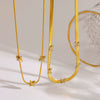 Wholesale Women's Geometric Insect Pattern Stainless Steel Electroplated Butterfly Necklace With Snake Bone Chain