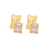 Wholesale Women's Geometric Irregular Butterfly Pendant Stainless Steel Necklace With Electroplating Treatment