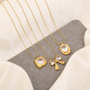 Wholesale Women's Geometric Irregular Butterfly Pendant Stainless Steel Necklace With Electroplating Treatment