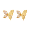 Wholesale Women's Geometric Irregular Butterfly Pendant Stainless Steel Necklace With Electroplating Treatment