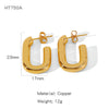 Wholesale Women's Geometric Irregular Copper Electroplated Fashion Commuter Earrings