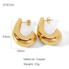 Wholesale Women's Geometric Irregular Copper Electroplated Fashion Commuter Earrings