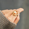 Wholesale Women's Geometric Irregular Shape Ring Made Of 925 Sterling Silver With Electroplating