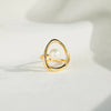 Wholesale Women's Geometric Irregular Shape Ring Made Of 925 Sterling Silver With Electroplating