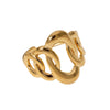 Wholesale Women's Geometric Irregular Titanium Steel Ring With Electroplating Treatment Non Fading And Niche Style