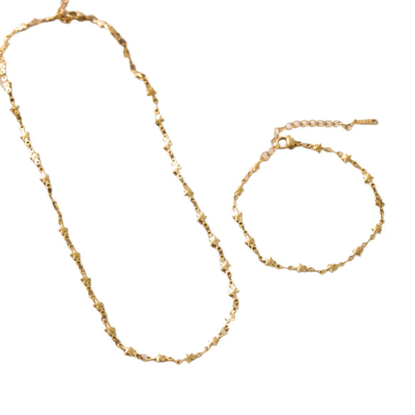 Wholesale Women's Geometric 18K Gold Plated Titanium Steel Clavicle Chain Highend Niche Jewelry