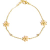 Wholesale Women's Geometric 18K Real Gold Plated Titanium Steel Daisy Necklace With Flash O Chain