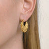 Wholesale Women's Geometric Leaf Ear Cuffs And Earrings Stainless Steel Electroplated