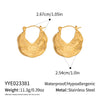 Wholesale Women's Geometric Leaf Ear Cuffs And Earrings Stainless Steel Electroplated