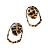 Wholesale Women's Geometric Leopard Print Flower Shape Alloy Stainless Steel Electroplated Earrings Accessories