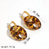 Wholesale Women's Geometric Leopard Print 18K Gold Plated Stainless Steel Jewelry Set Bracelet Earrings Maillard Style