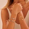Wholesale Women's Geometric Loveshaped 18K Stainless Steel Diamondencrusted Electroplated Bracelet