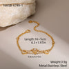 Wholesale Women's Geometric Loveshaped 18K Stainless Steel Diamondencrusted Electroplated Bracelet