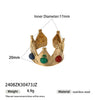 Wholesale Women's Geometric Maillard Style Titanium Steel Electroplated Ring Accessories