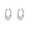 Wholesale Women's Geometric Microinlaid Colorful Zircon Hoop Earrings Copper Plated With Real Gold
