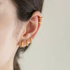 Wholesale Women's Geometric Mini Fashion Earrings Silver Needle Copper Electroplated