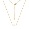 Wholesale Women's Geometric Minimalist 925 Silver Goldplated Side Chain Clavicle Necklace