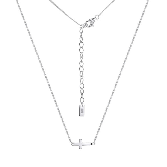 Wholesale Women's Geometric Minimalist 925 Silver Goldplated Side Chain Clavicle Necklace
