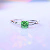 Wholesale Women's Geometric Mobius Emerald Ring 925 Sterling Silver Electroplated Niche Design Open Ring