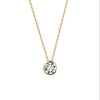 Wholesale Women's Geometric Moissanite And S925 Silver Necklace Pendant Set With Electroplating
