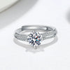 Wholesale Women's Geometric Moissanite Ring S925 Sterling Silver Electroplated