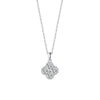 Wholesale Women's Geometric Moissanite Silver Microinlaid Fourleaf Clover Necklace With Oshaped Chain