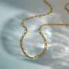 Wholesale Women's Geometric Motherofpearl Stainless Steel Necklace With Vacuum Real Gold Plating