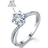 Wholesale Women's Geometric Multicolor Moissanite Ring 925 Silver Electroplated Minimalist Style