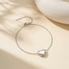 Wholesale Women's Geometric Original Design Electroplated Stainless Steel Heart Bracelet