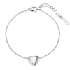 Wholesale Women's Geometric Original Design Electroplated Stainless Steel Heart Bracelet