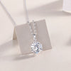 Wholesale Women's Geometric Oshaped Chain 925 Sterling Silver Inlaid Diamond Clavicle Necklace