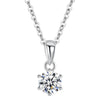 Wholesale Women's Geometric Oshaped Chain 925 Sterling Silver Inlaid Diamond Clavicle Necklace