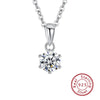 Wholesale Women's Geometric Oshaped Chain 925 Sterling Silver Inlaid Diamond Clavicle Necklace